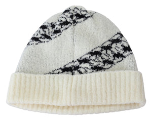 White Wool Unisex Winter Warm Beanie  Hat