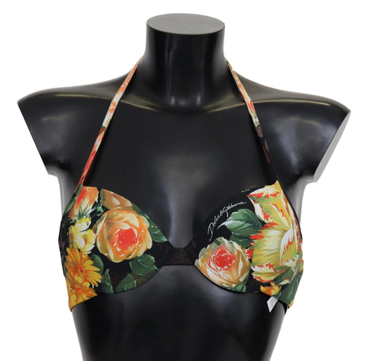 Multicolor Floral Print Swimwear  Bikini Tops