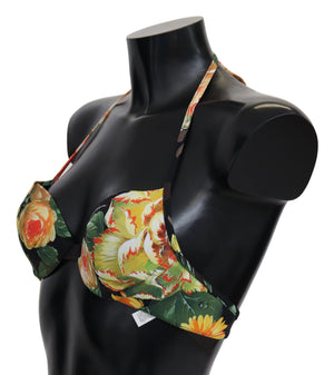 Multicolor Floral Print Swimwear  Bikini Tops