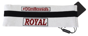 White #DGmillennials Royal Wool Knit Headband