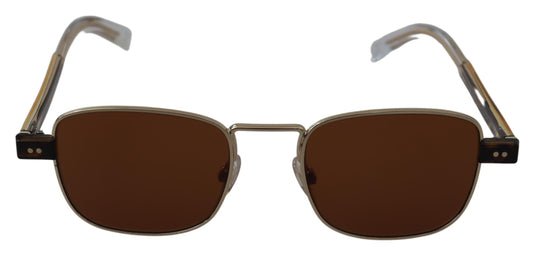 Brown Metal Rectangular Women DG2222  Sunglasses