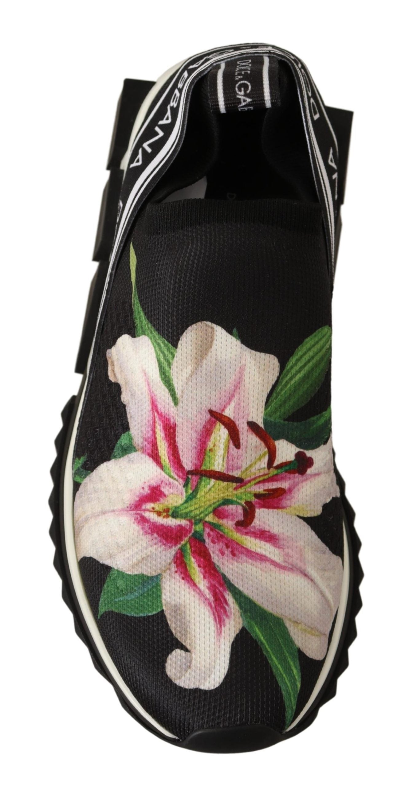 Black Floral Sorrento Low Top Sneakers Shoes