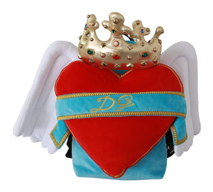 Red Blue Heart Wings DG Crown School Backpack