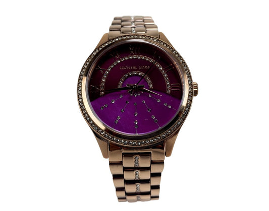 MK3722 Lauryn Rose Gold Tone Purple Dial Wrist Watch