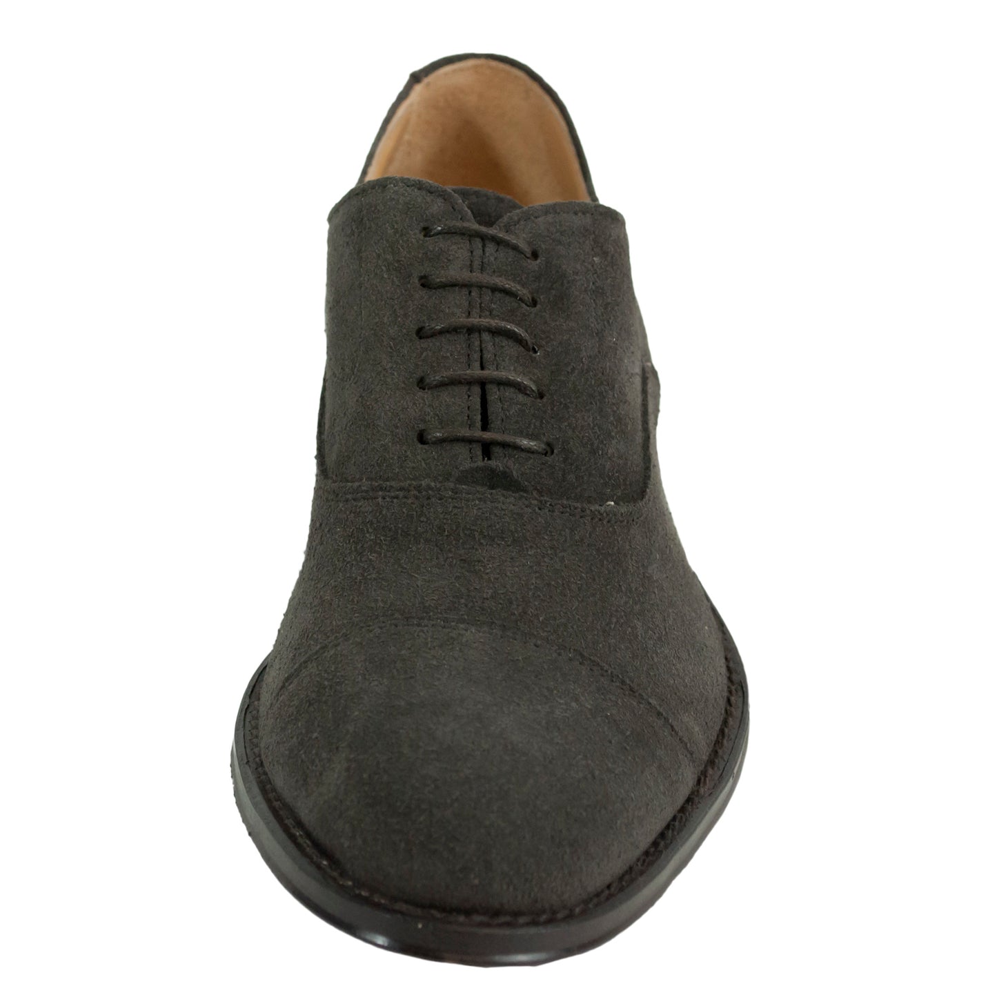 Dark Brown  Suede Leather Mens Laced  Oxford Shoes