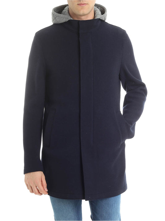 Blue Wool Jacket Coat