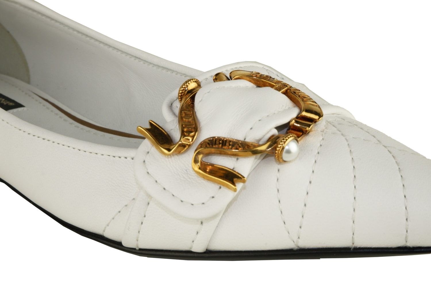 White Leather Flat Shoe