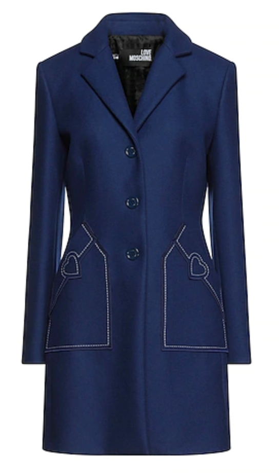 Blue Virgin Wool Jackets & Coat