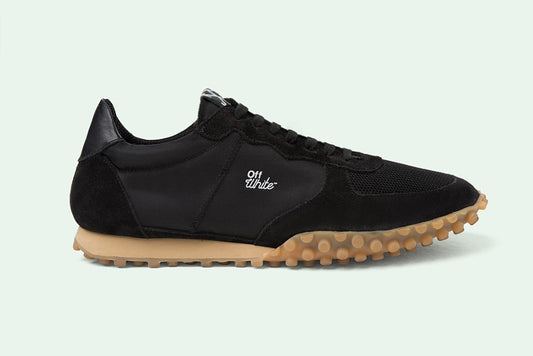 Black Polyester Sneakers