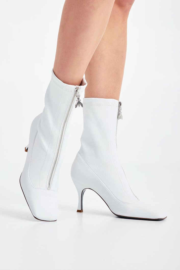 White Leather Boot