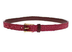 Pink Viscose Logo Cintura Gürtel Belt