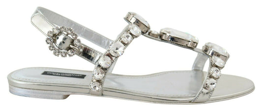 Silver Crystal Sandals Flip Flops Shoes