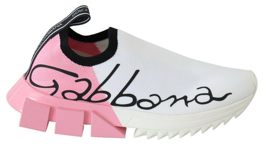 Pink White Logo Sorrento Sneakers Shoes