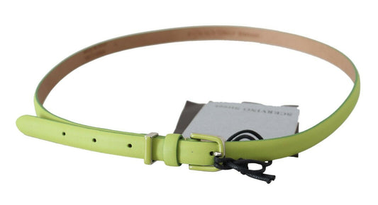 Green Leather Chartreuse Silver Green Belt