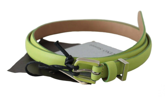 Green Leather Chartreuse Silver Green Belt