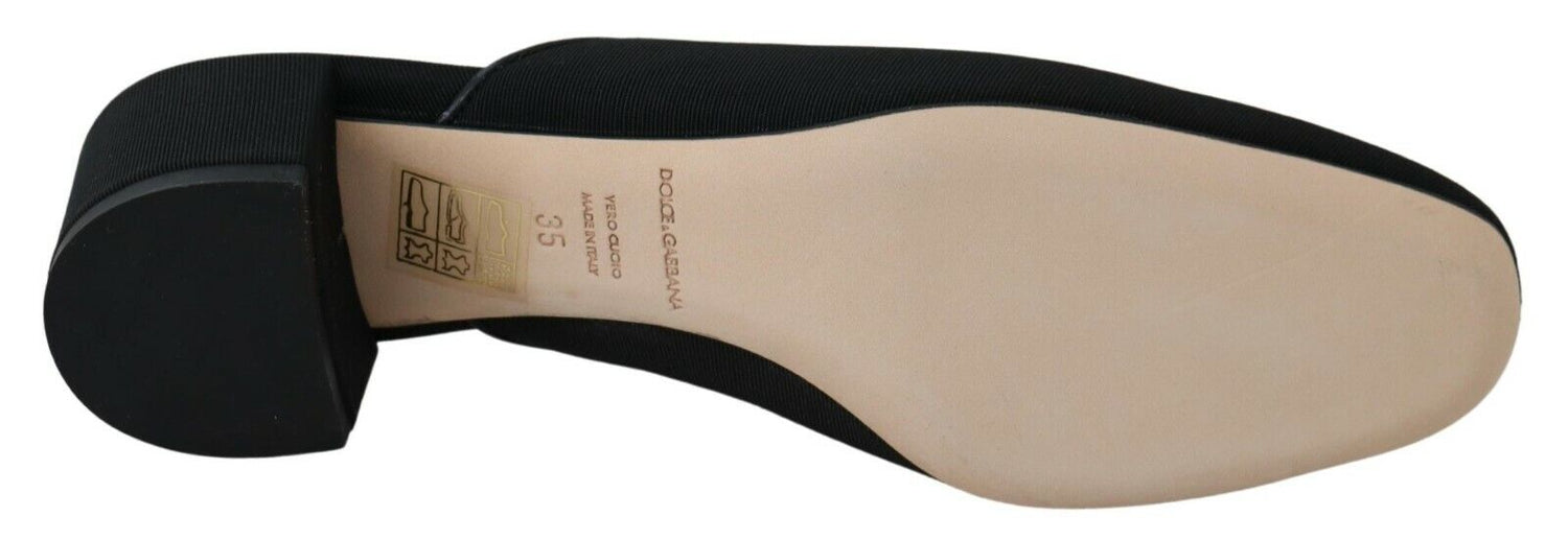 Black Grosgrain Slides Sandals Women Shoes