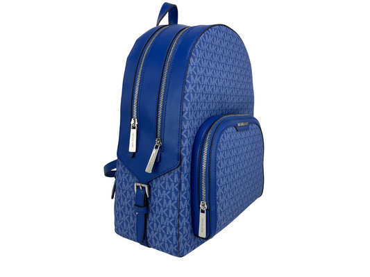 Jaycee Electric Blue Large Zip Pocket Backpack Bookbag Bag