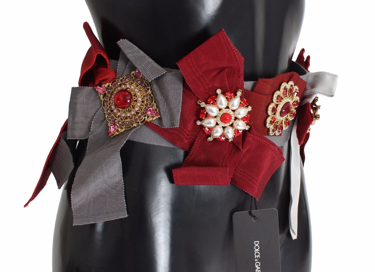 Red Crystal Brooches Hand Made Waist Belt