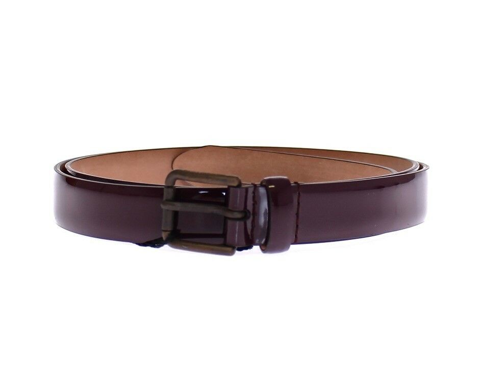 Purple Leather Logo Cintura Gürtel Belt
