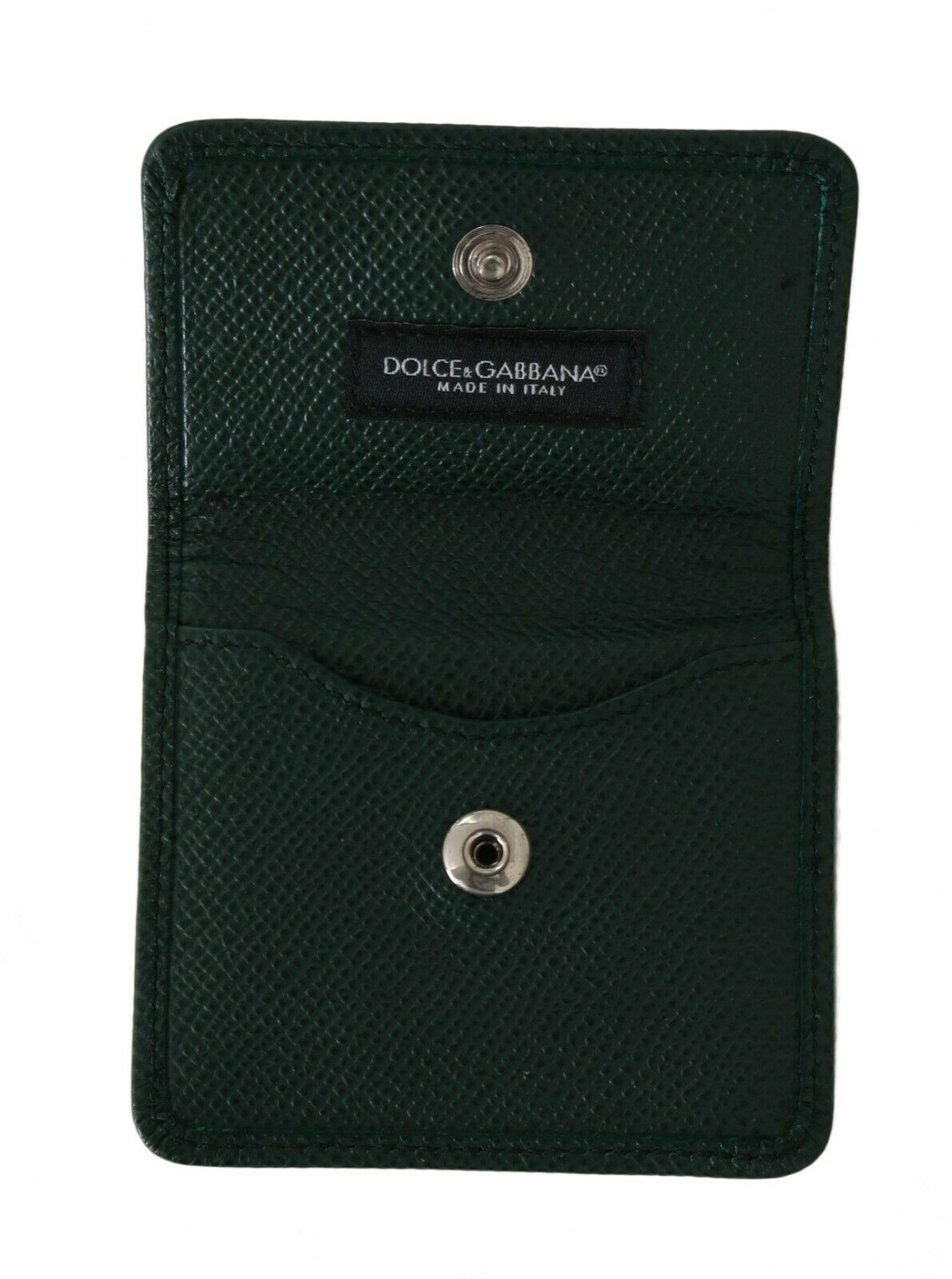 Green Dauphine Leather Condom Pocket Case Holder