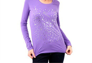 Violet Elastane Tops & T-Shirt