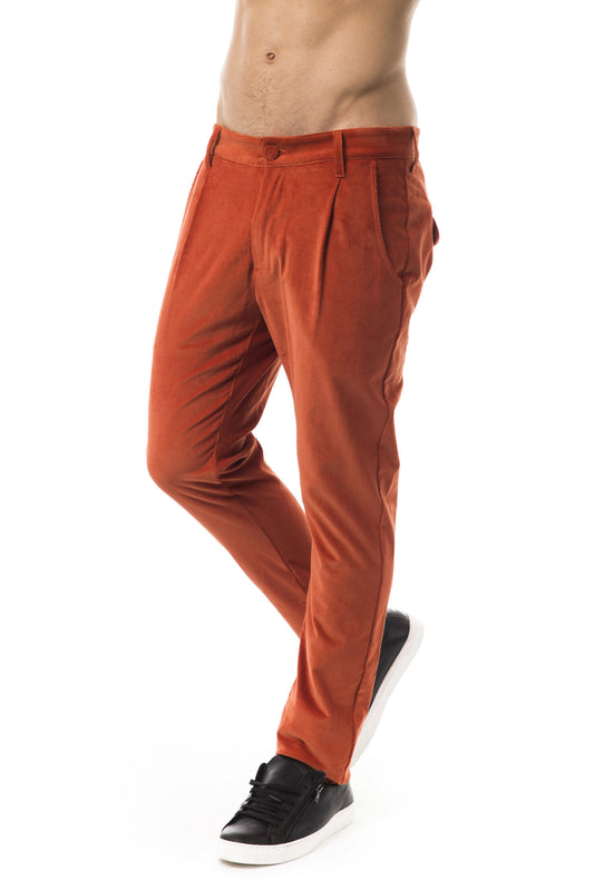 Orange Cotton Jeans & Pant