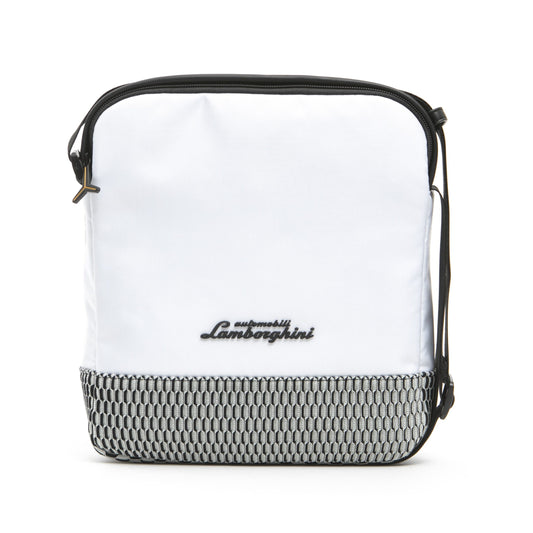 White Polyester Messenger Bag