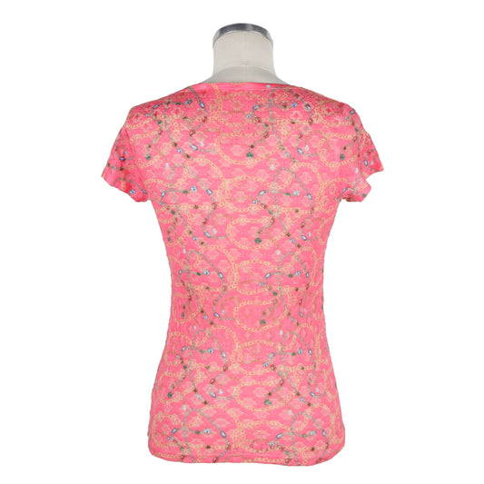 Pink Polyester Tops & T-Shirt
