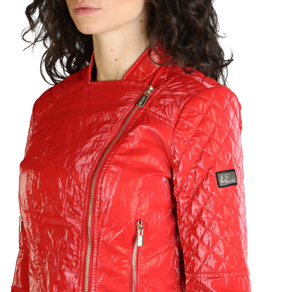 Red Polyester Jackets & Coat