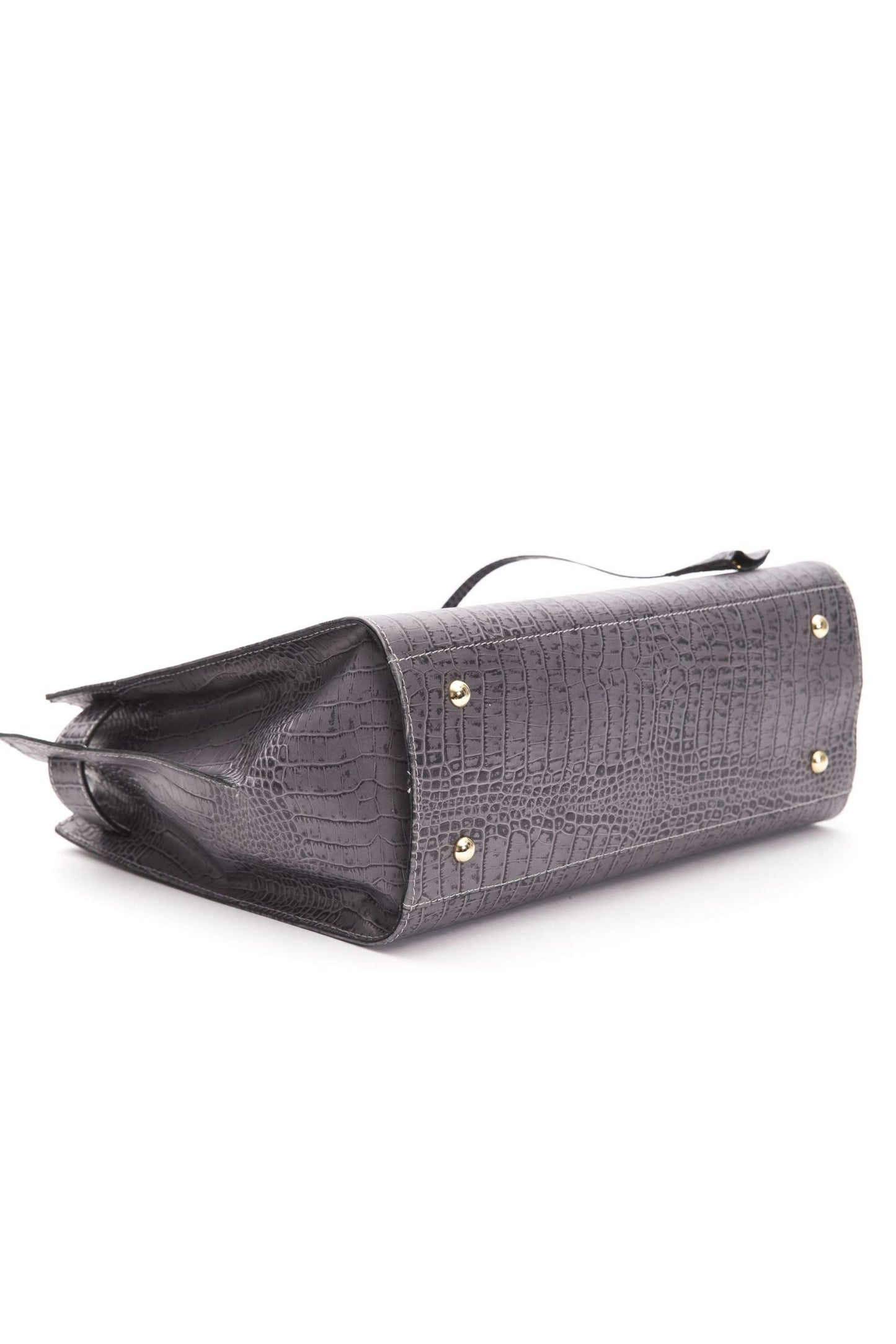Grey Leather Handbag